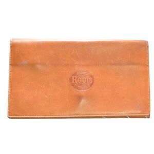 Roots Leather Large Wallet Clutch